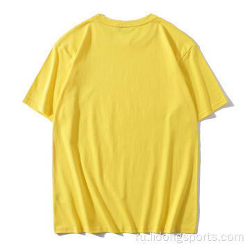 Чистый хлопок Цветные мужские футболки унисекс Пустая форма